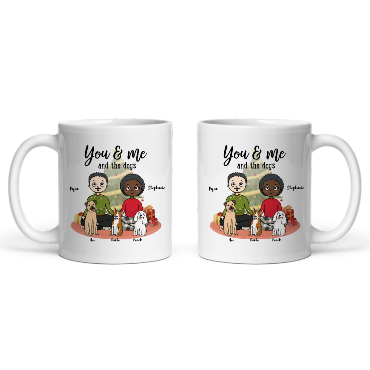 Du, ich und die Hunde Weihnacht Keramiktasse