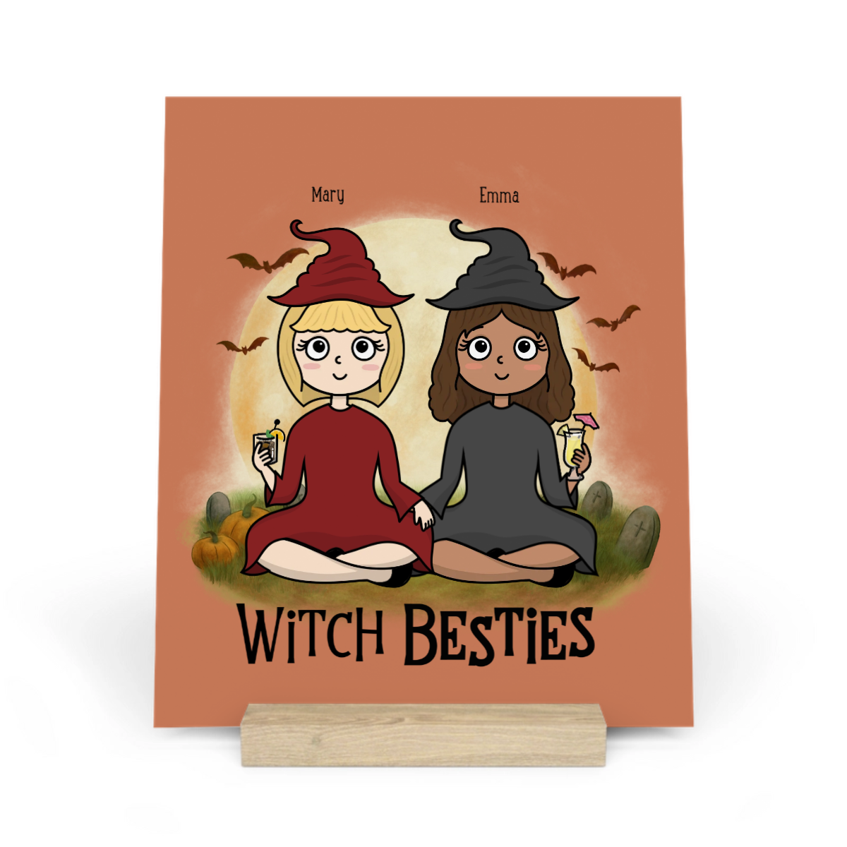 Hexenbesties Halloween Galerietafel mit Ständer