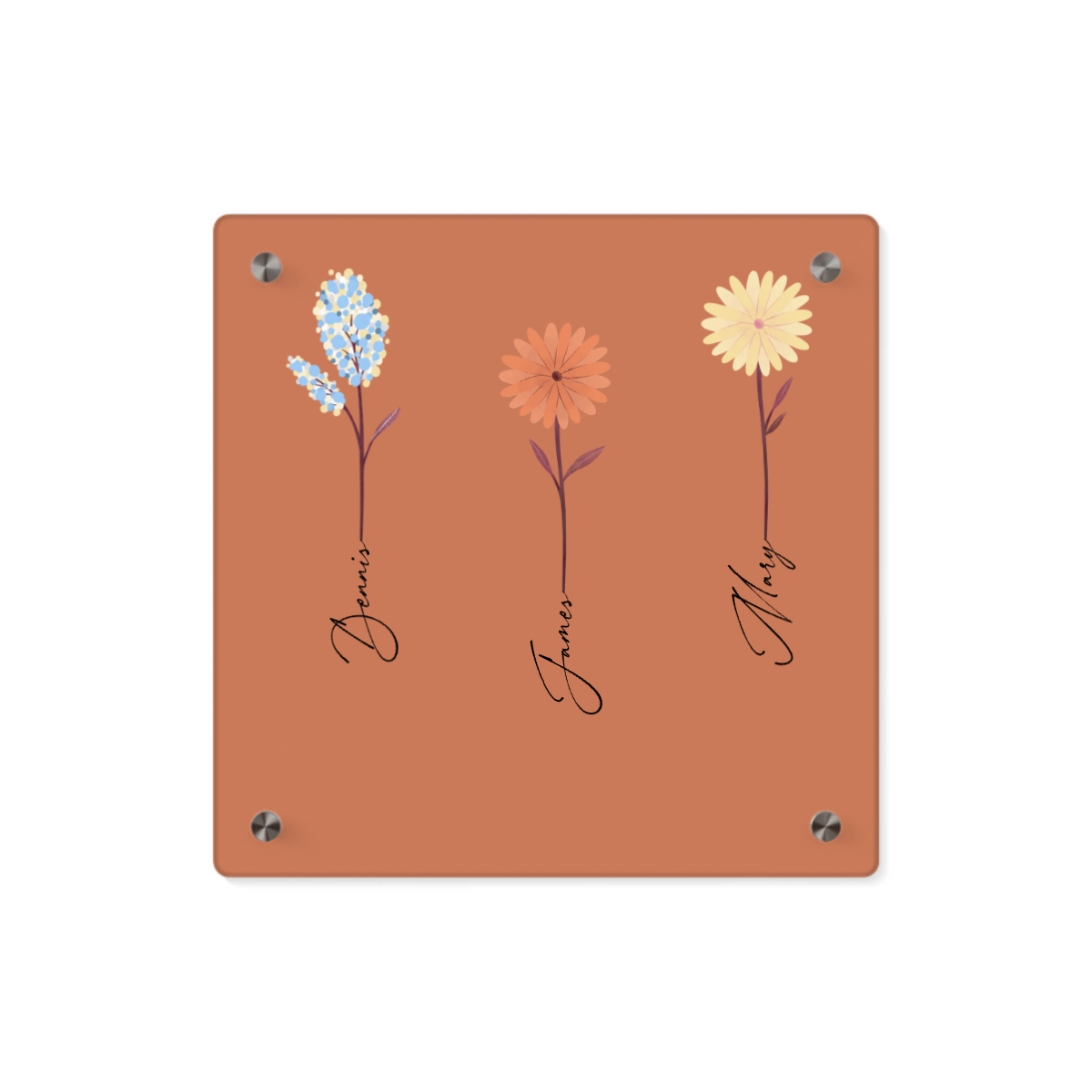 Unser Garten Acryl Wandkunst Panel