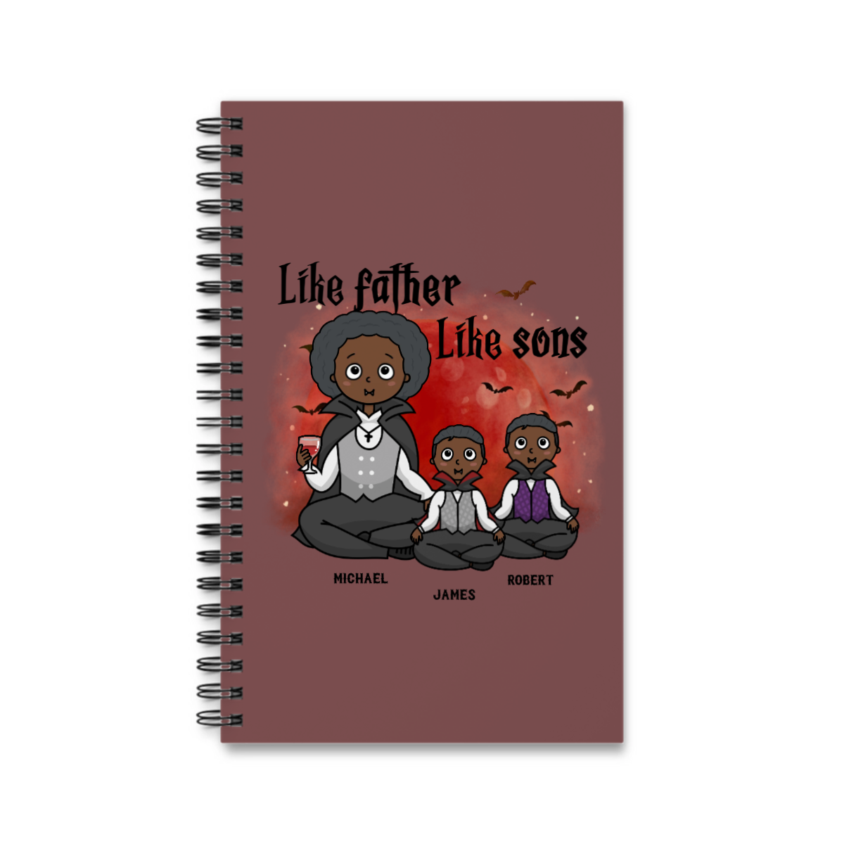 Wie der Vater, so der Sohn Halloween Spiralnotizbuch
