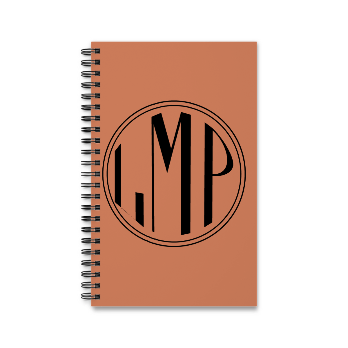 Kreis Monogramm Spiralnotizbuch