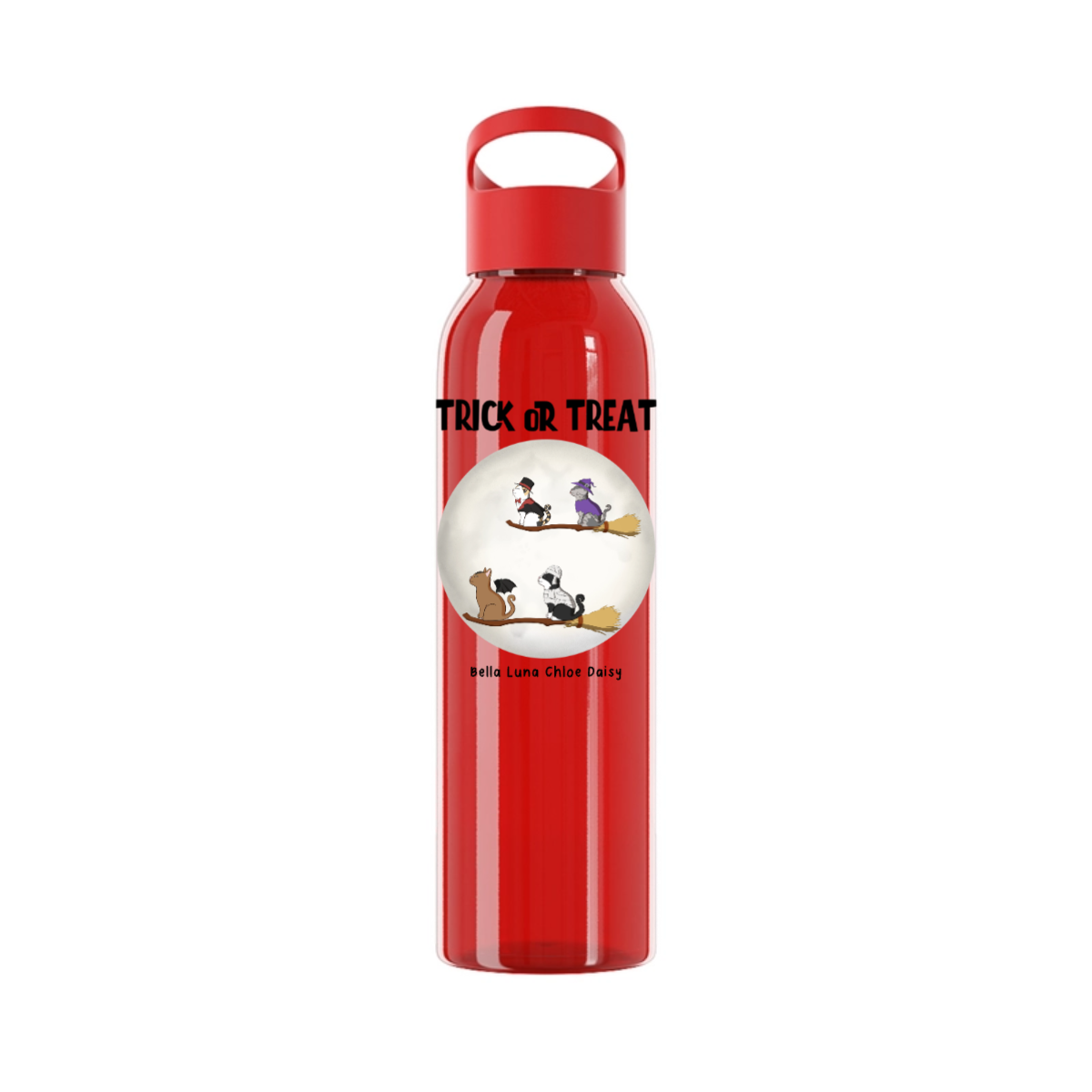 Süßes oder Saures Katzen Halloween Wasserflasche 650 ml