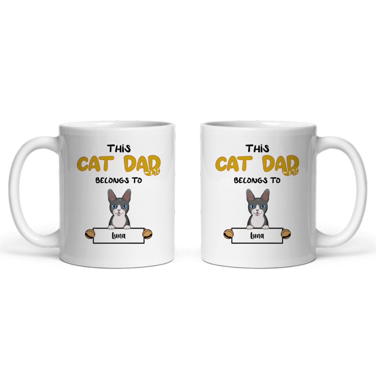 Dieser Katzenpapa gehört zu Keramiktasse