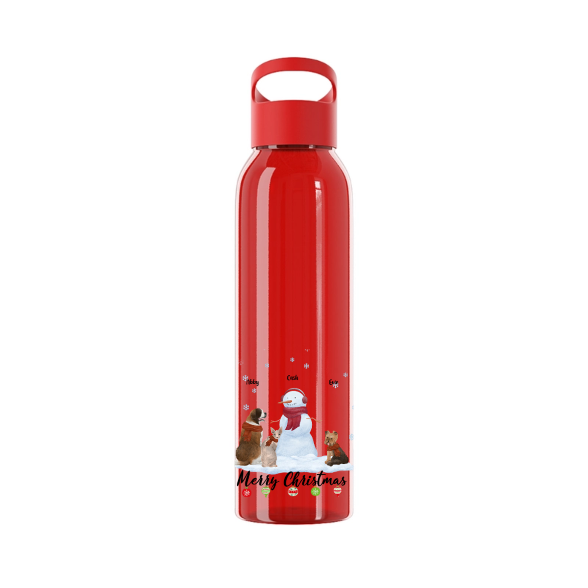 Frohe Haustier Weihnachten Wasserflasche 650 ml