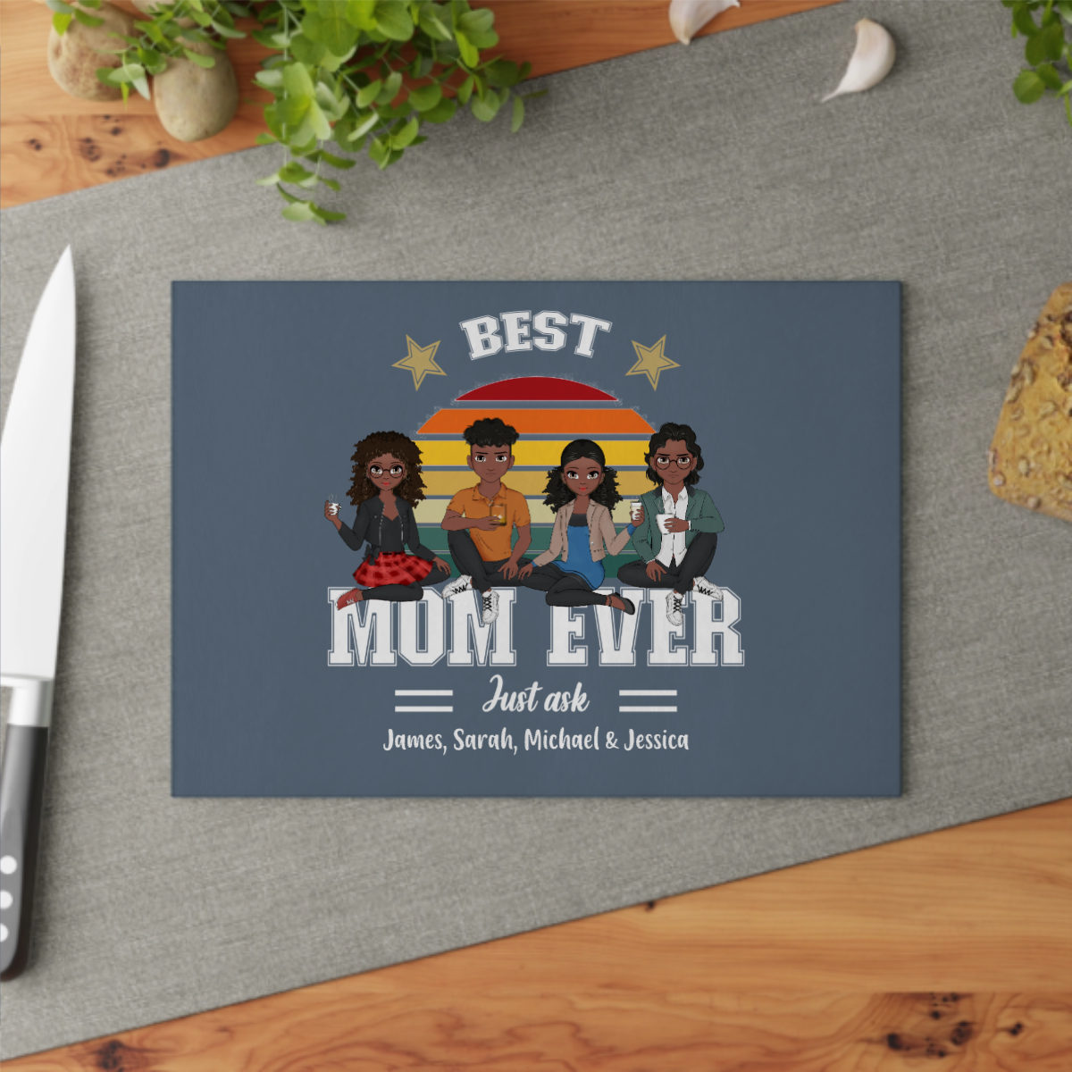 Beste Mama aller Zeiten Glasschneidebrett