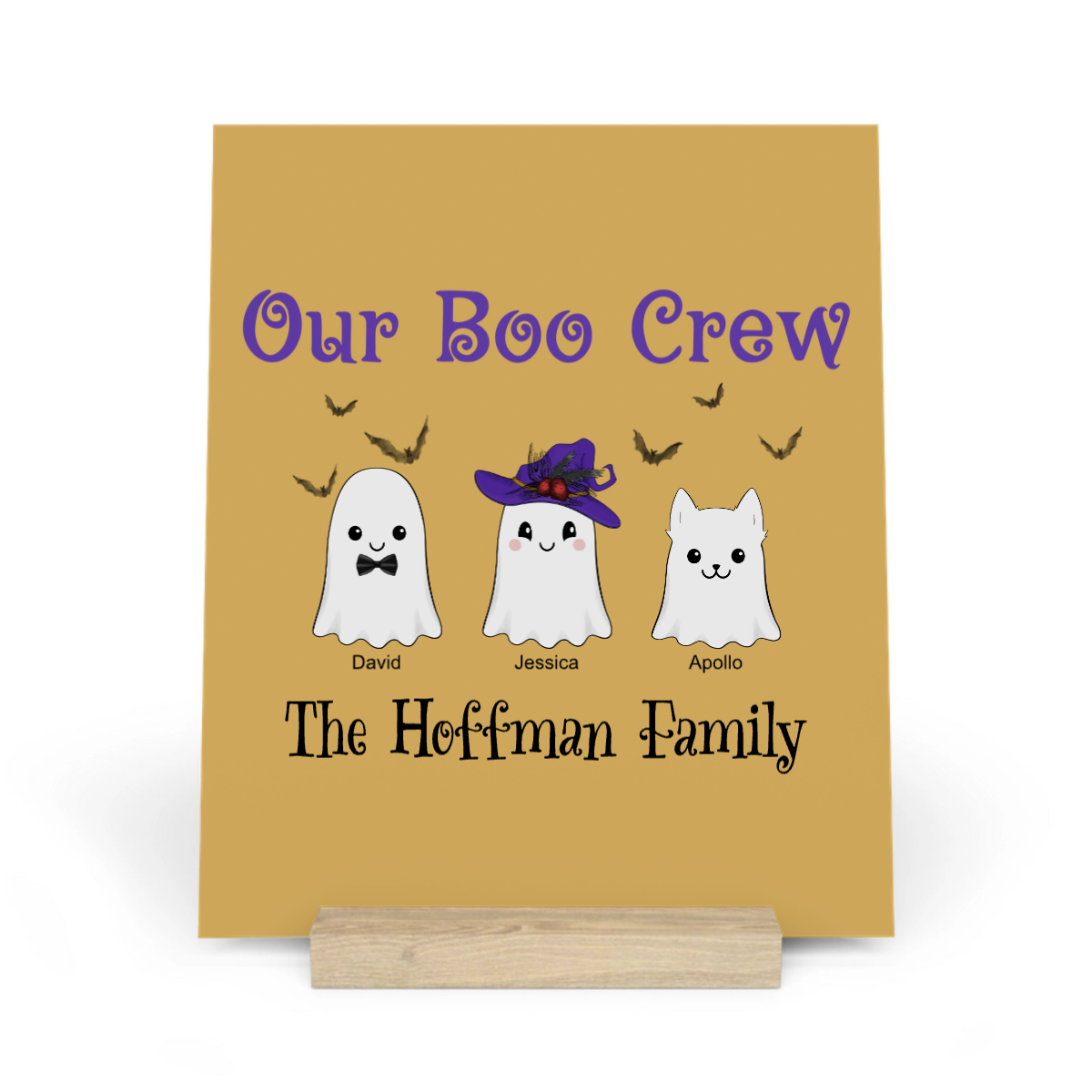 Unsere Boo Crew Halloween Galerietafel mit Ständer