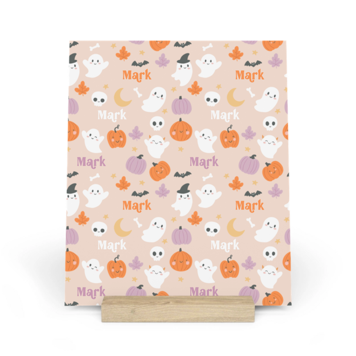Namensmuster Halloween Galerietafel mit Ständer