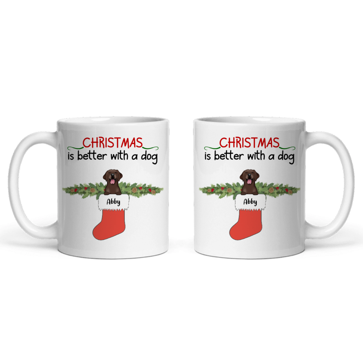 Weihnachten ist schöner mit Hunden Keramiktasse
