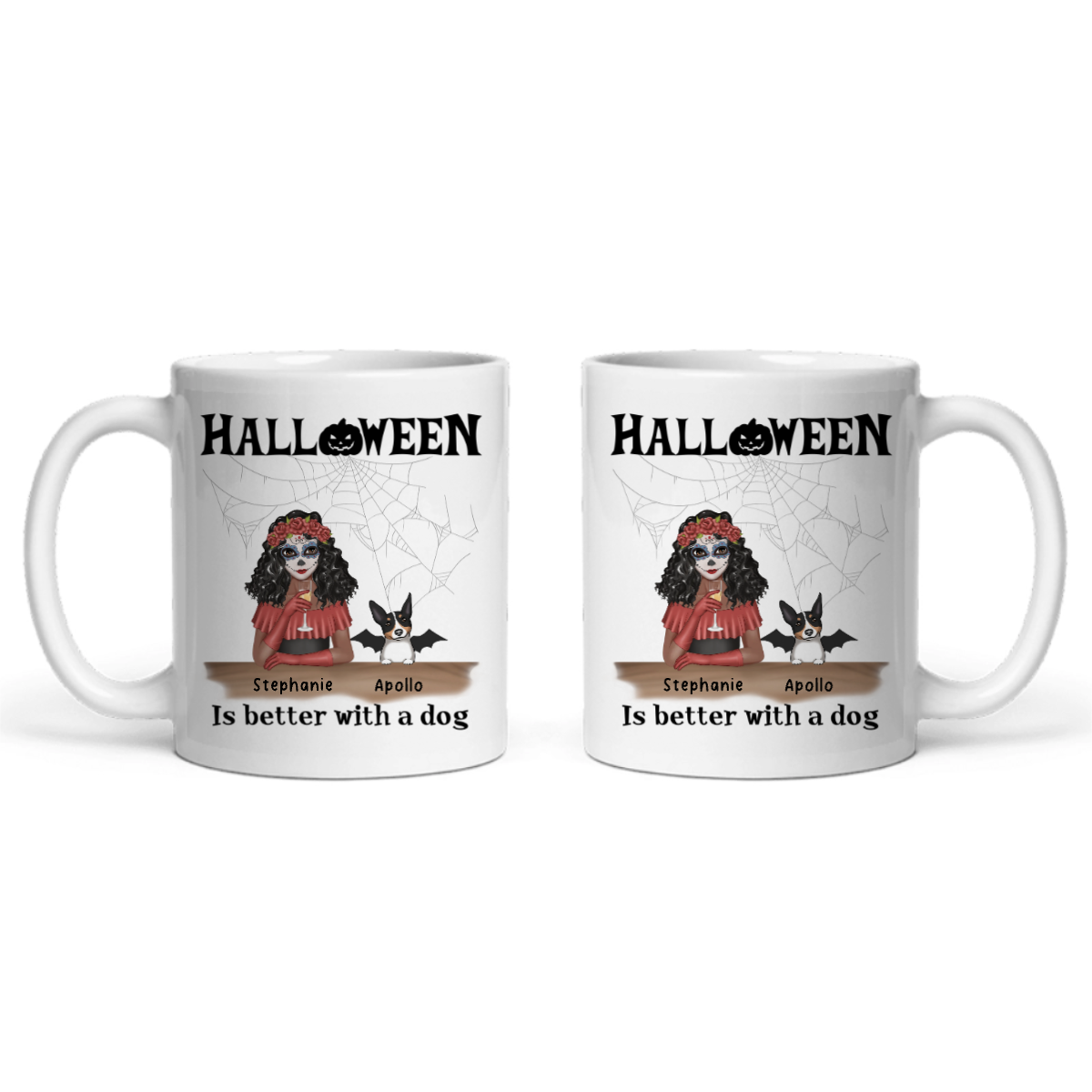 Halloween ist besser mit Hunden Keramiktasse
