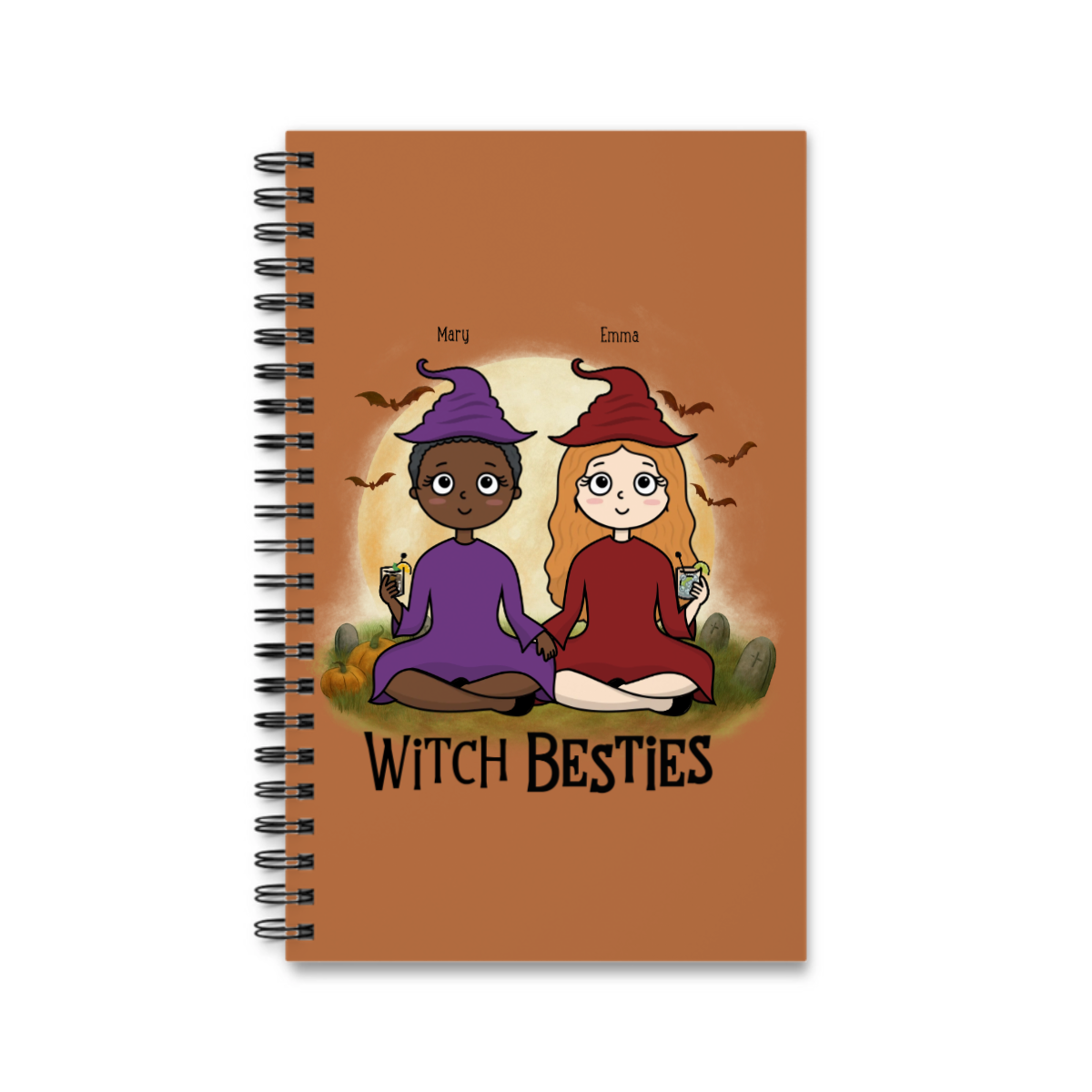 Hexenbesties Halloween Spiralnotizbuch