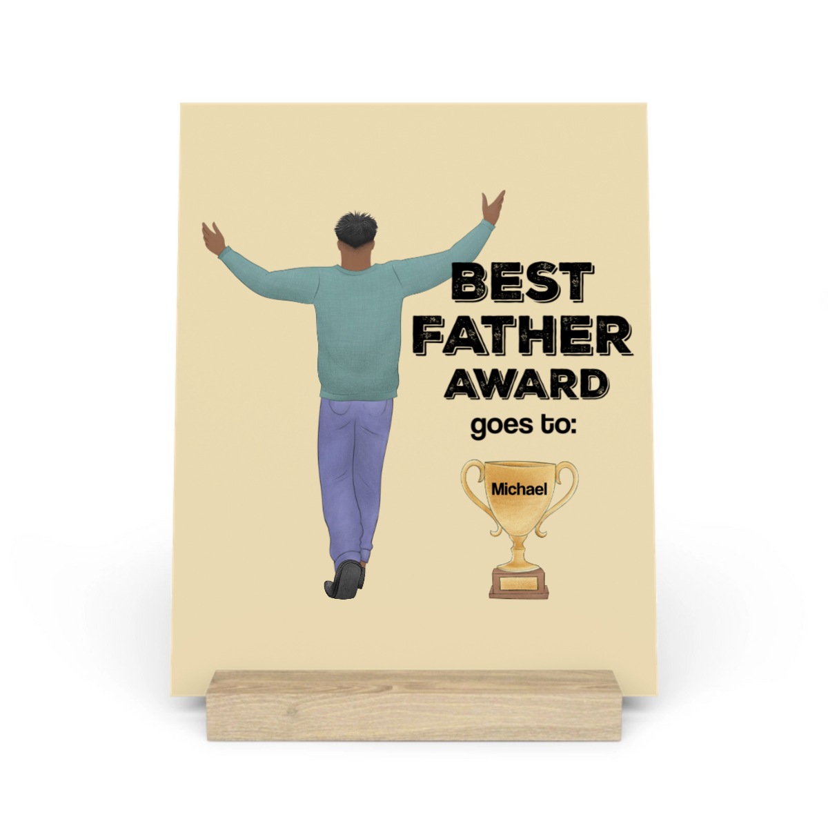 Bester Vater Auszeichnung Galerietafel mit Ständer
