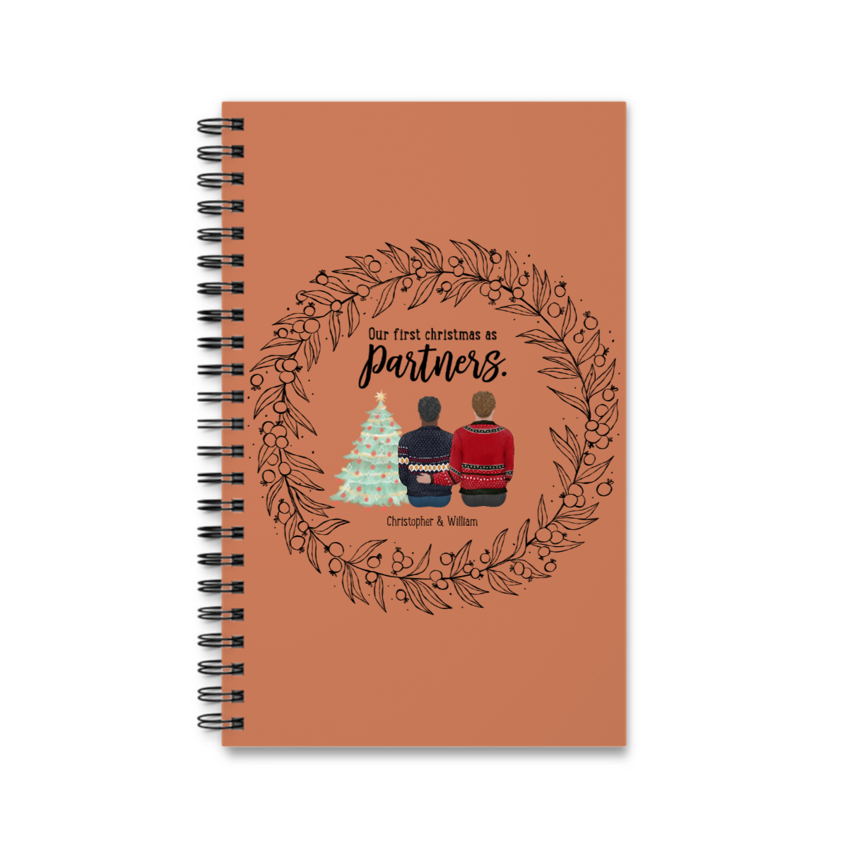 Unser erstes Weihnachten als Partner Spiralnotizbuch