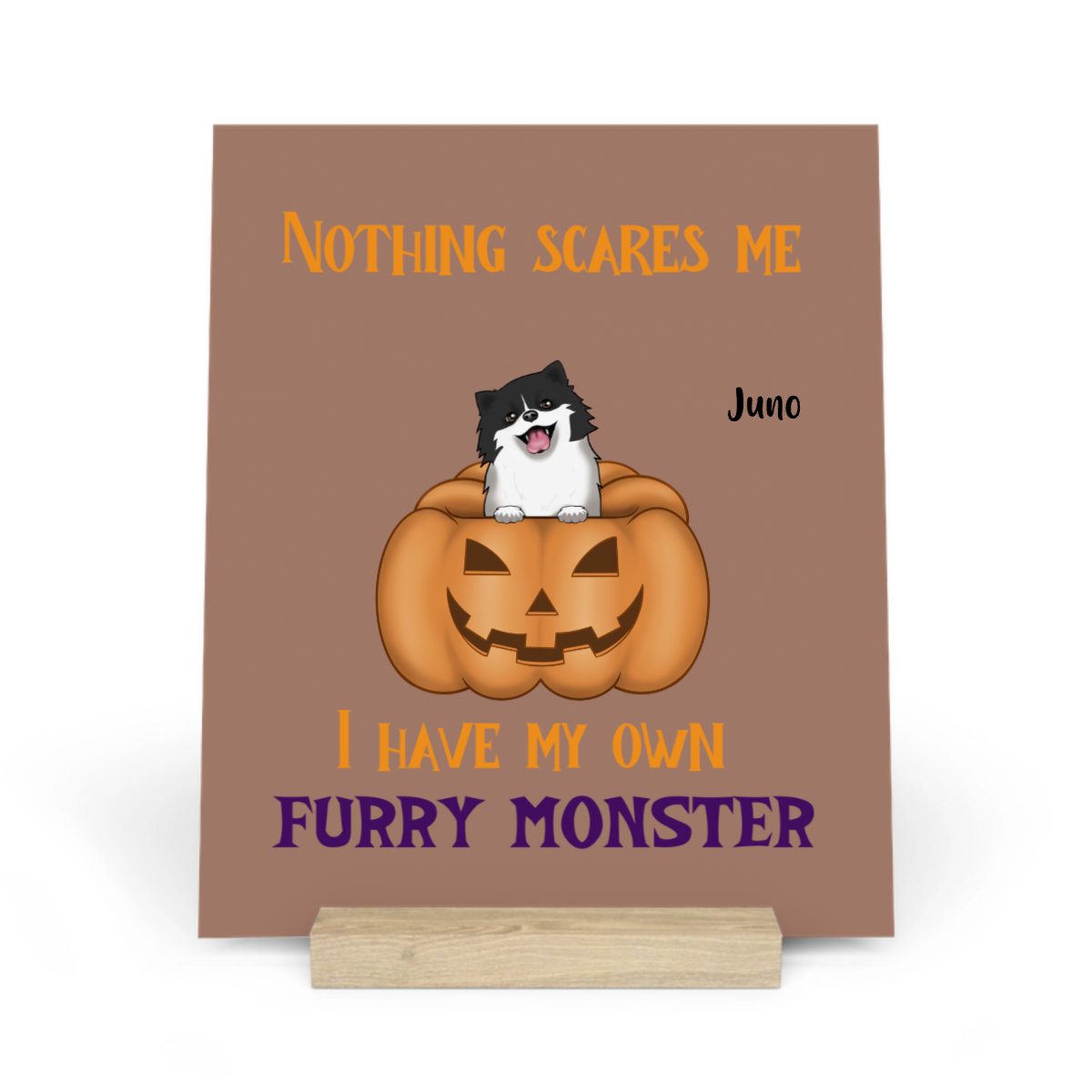 Nichts macht mir Angst Halloween Galerietafel mit Ständer