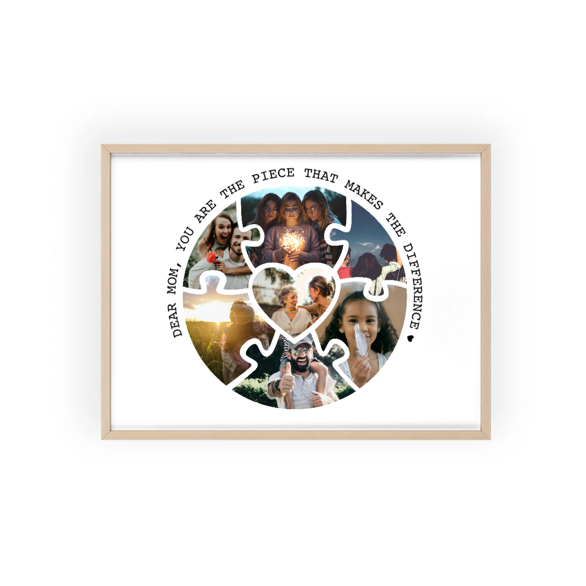 Muttertags Bild Upload Poster mit Holzrahmen