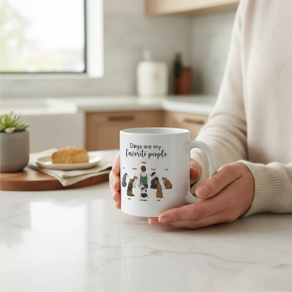 Hunde sind meine Lieblingsmenschen Keramiktasse
