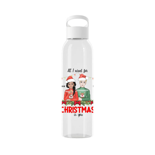 Alles was ich mir zu Weihnachten wünsche bist du Wasserflasche 650 ml