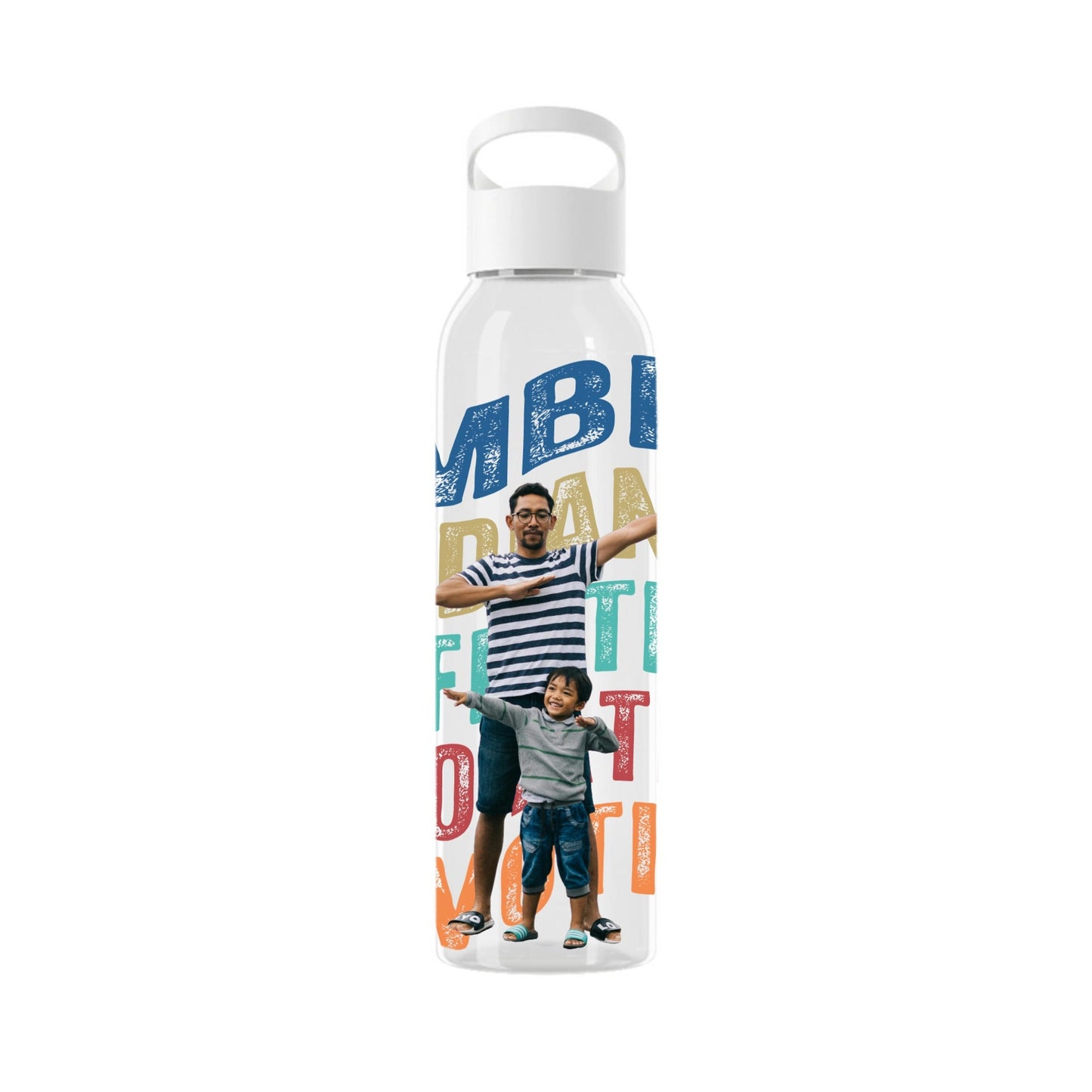 Gebogene Wörter Wasserflasche 650 ml