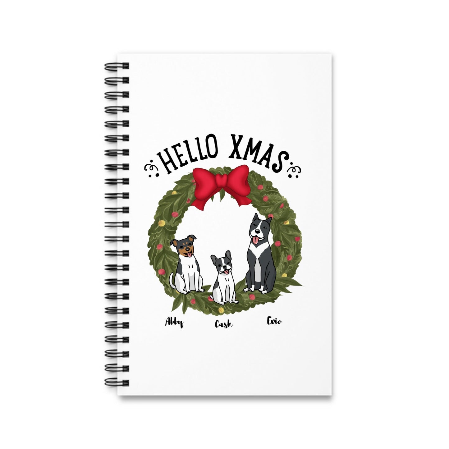 Hallo Xmas Weihnacht Spiralnotizbuch