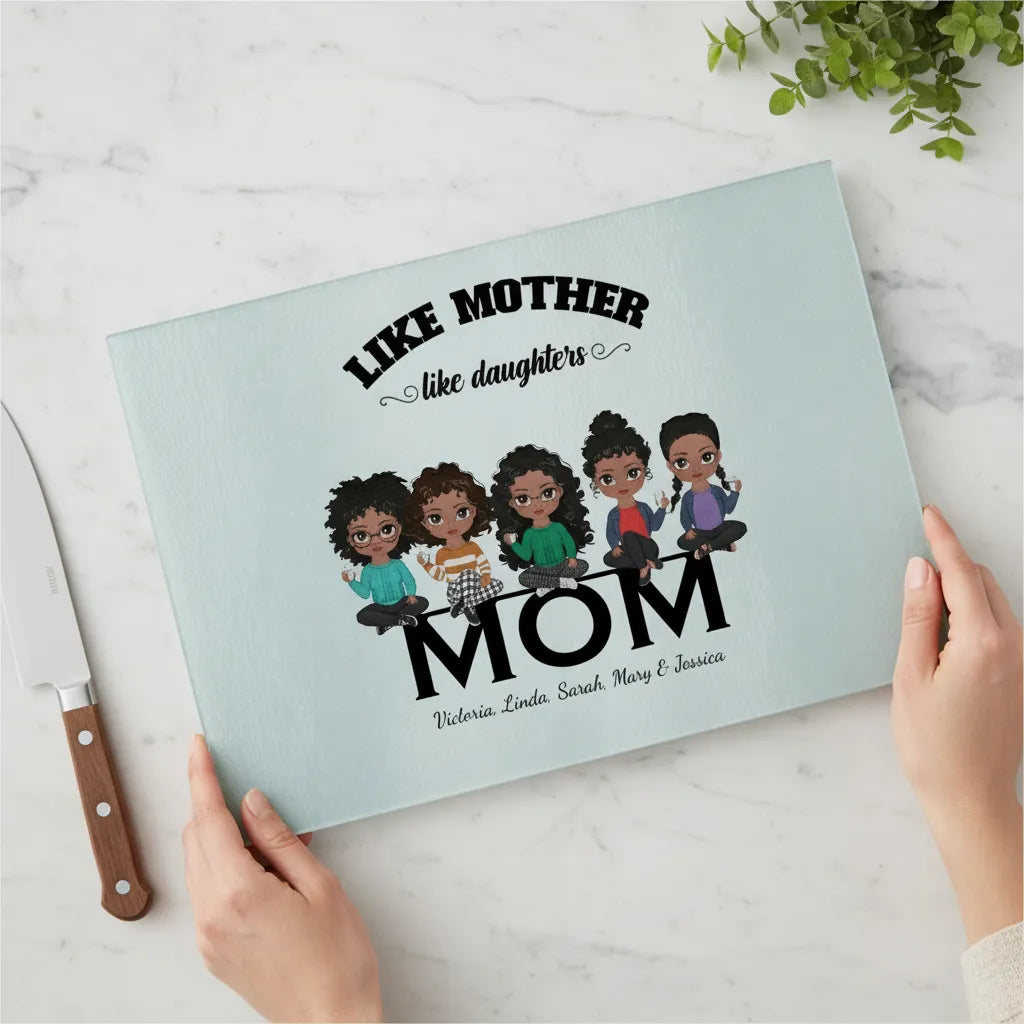 Wie die Mutter, so die Tochter Glasschneidebrett