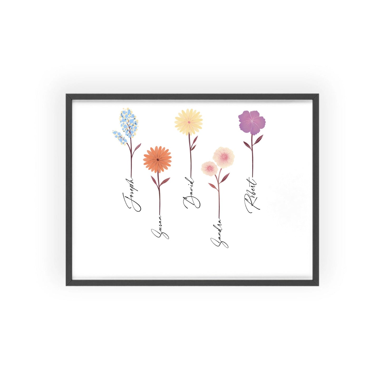 Unser Garten Poster mit Holzrahmen