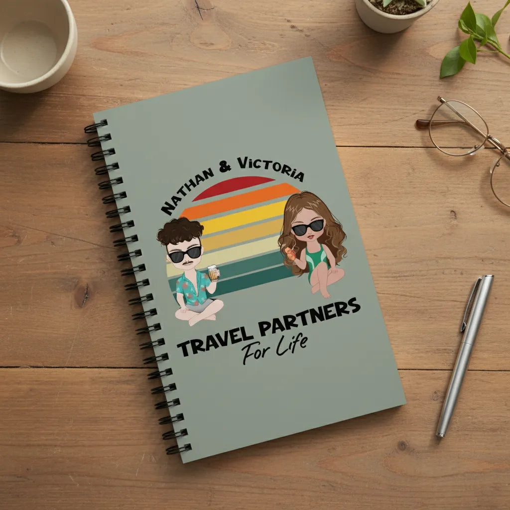 Reisepartner fürs Leben Spiralnotizbuch