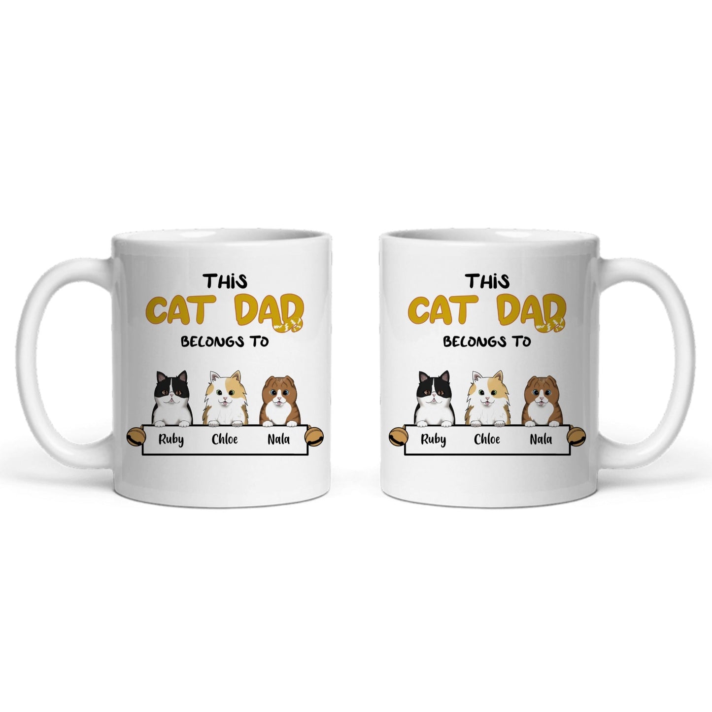 Dieser Katzenpapa gehört zu Keramiktasse
