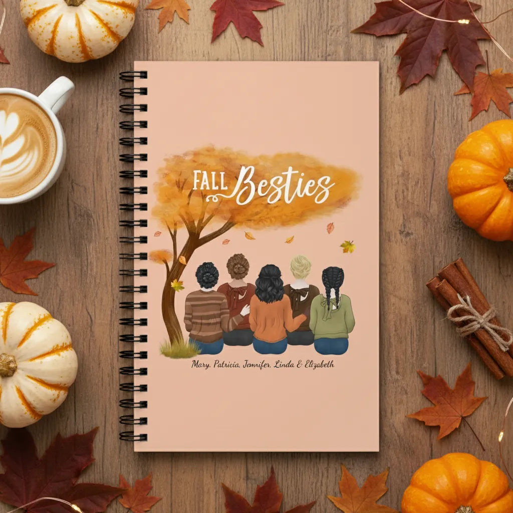 Herbst Besties Spiralnotizbuch