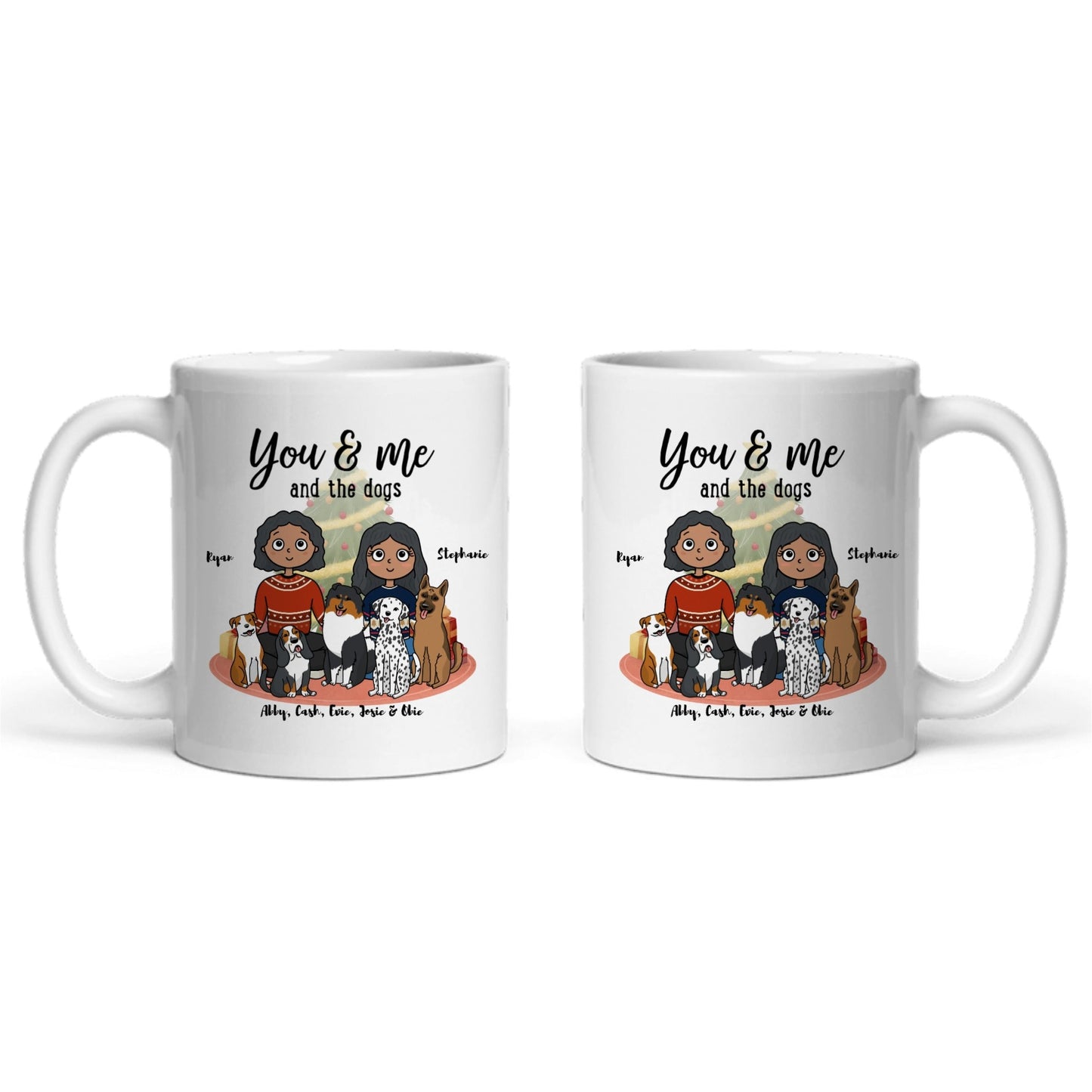 Du, ich und die Hunde Weihnacht Keramiktasse