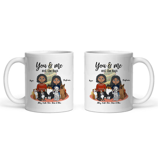 Du, ich und die Hunde Weihnacht Keramiktasse