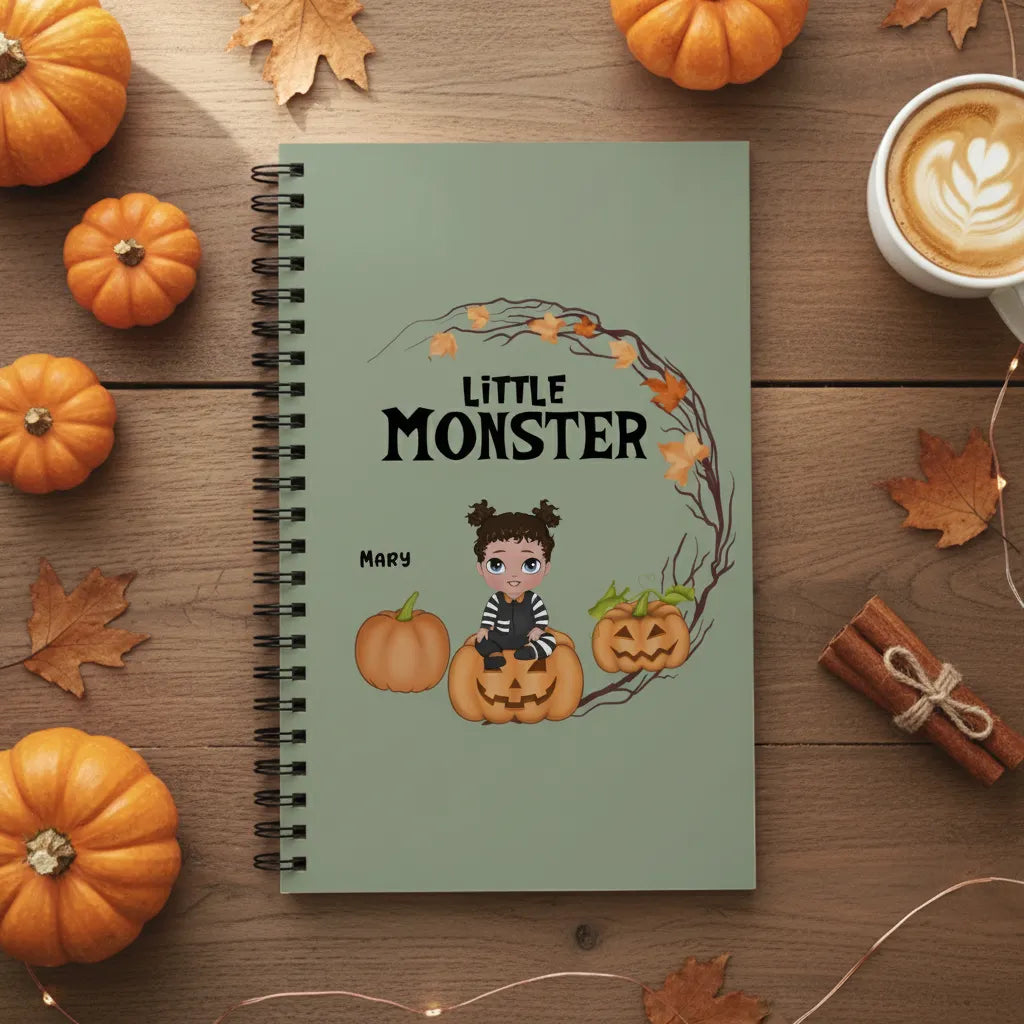 Kleines Monster Halloween Spiralnotizbuch
