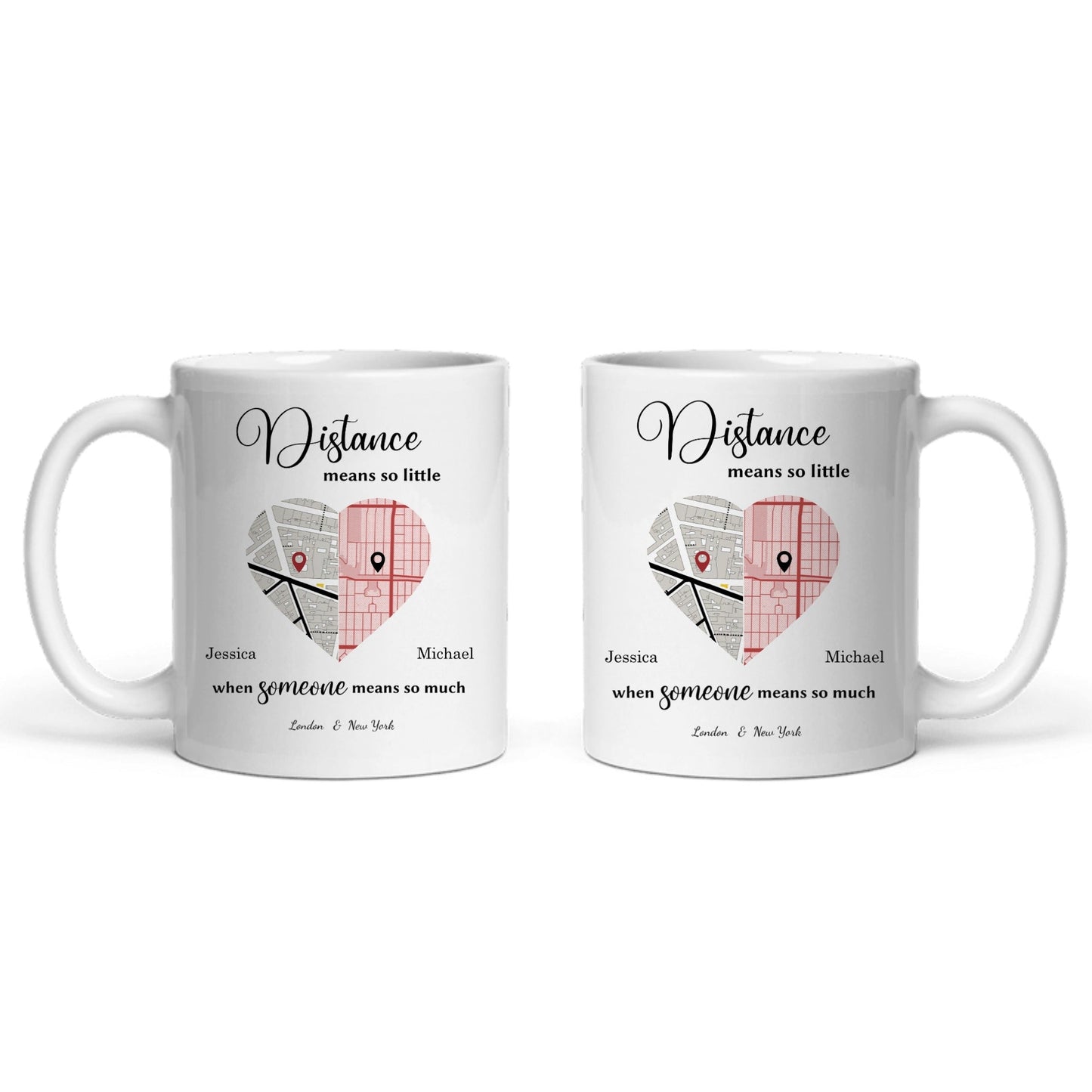 Distanz bedeutet so wenig Keramiktasse