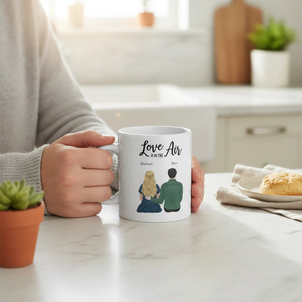 Liebe liegt in der Luft Keramiktasse