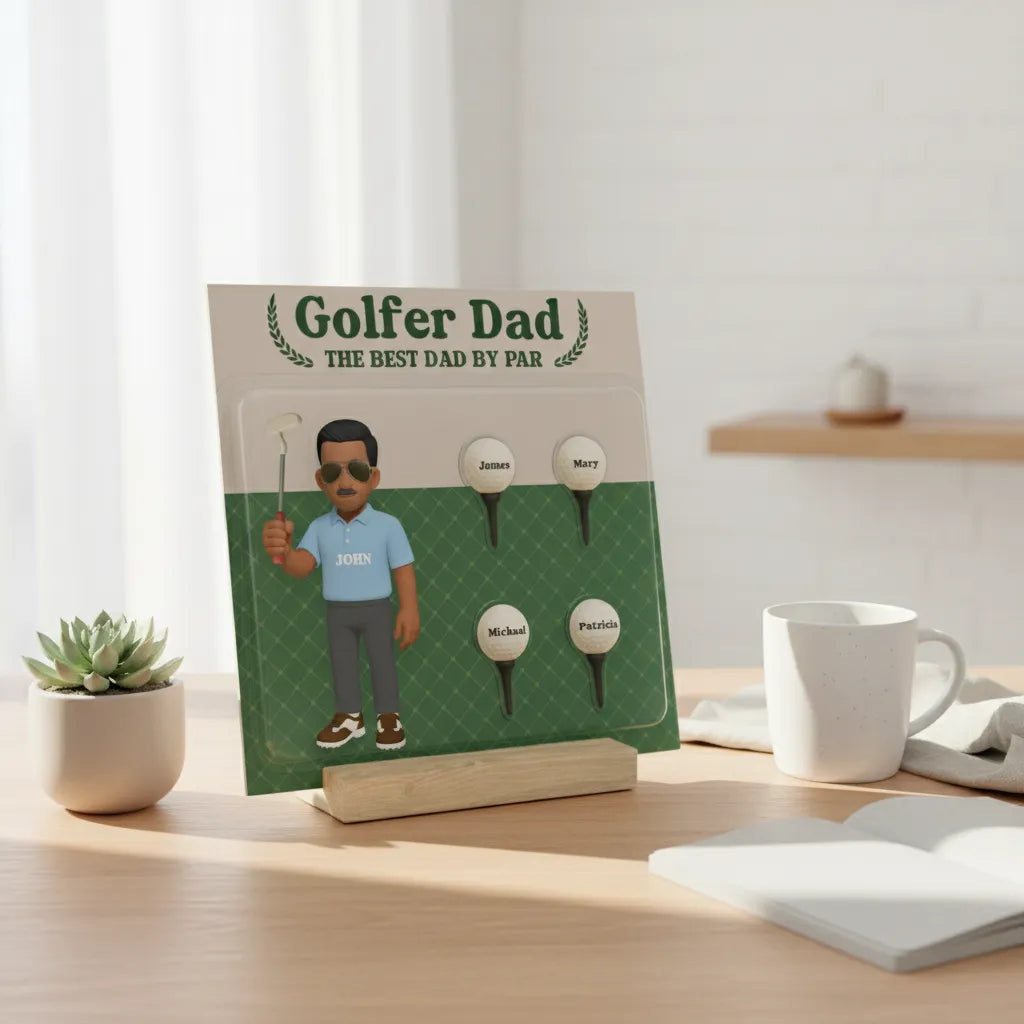 Golfer Papa Galerietafel mit Ständer