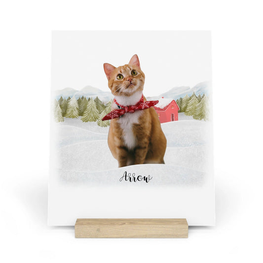 Weihnachten mit meinem Haustier Galerietafel mit Ständer