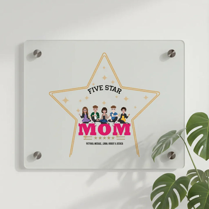 Five Star Mom Acryl Wandkunst Panel