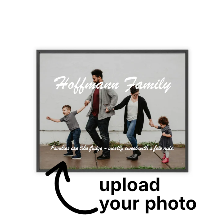 Bild Upload horizontales Poster mit Holzrahmen