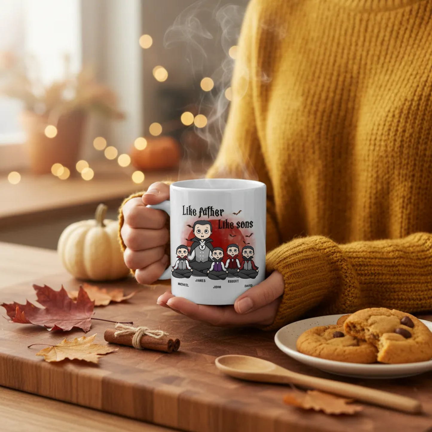 Wie der Vater, so der Sohn, Halloween Keramiktasse