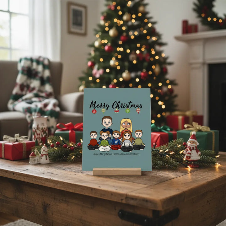 Frohe Weihnachten Galerietafel mit Ständer