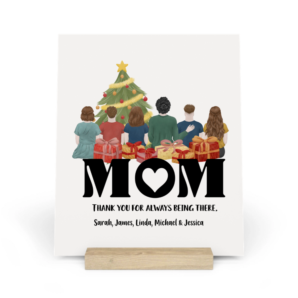 Mama, danke dass du immer da bist Weihnacht Galerietafel mit Ständer.