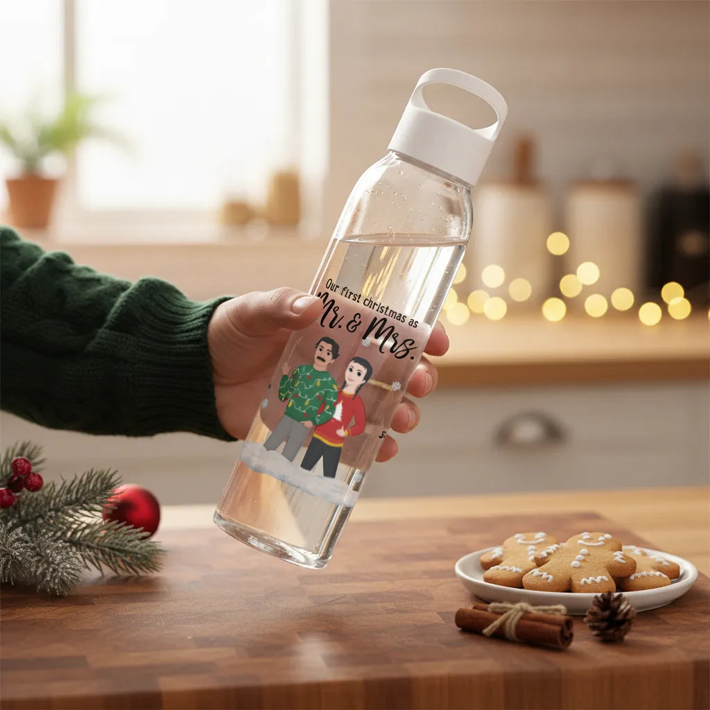 Unser erstes Weihnachten als  Ms and Mrs Wasserflasche 650ml