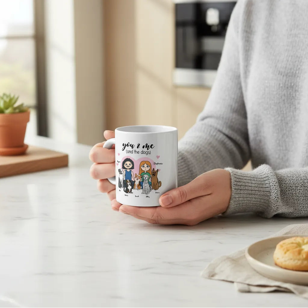 Du, ich und die Hunde Keramiktasse