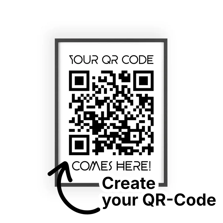 Dein QR Code Poster mit Holzrahmen